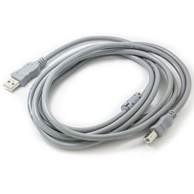 Grijs een Mannetje aan Mannelijke de Gegevensoverdracht USB 2,0 Kabel 5M van B Customized