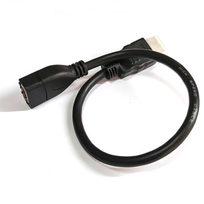 3D OD 5.5mm Vlecht Beschermde Mannetje van de Hoge snelheidshdmi Kabel aan Vrouwelijke Uitbreiding